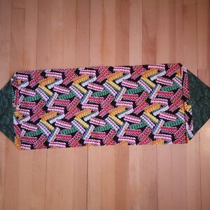 Vintage Cotton Ribbon Candy Patterned Multi Colored Table Runner 13"x 40"